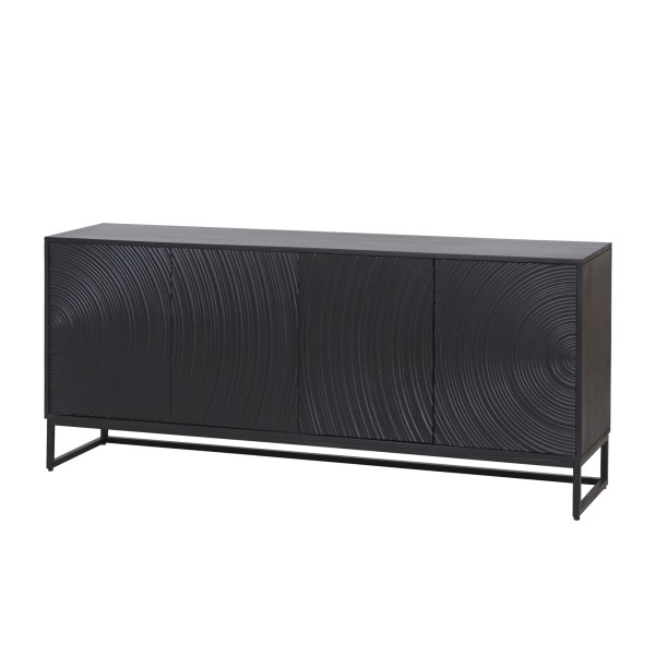 Modernes Design-Sideboard aus schwarzem Massivholz 170 cm - Radian