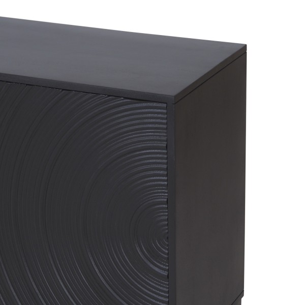 Modernes Design-Sideboard aus schwarzem Massivholz 170 cm - Radian