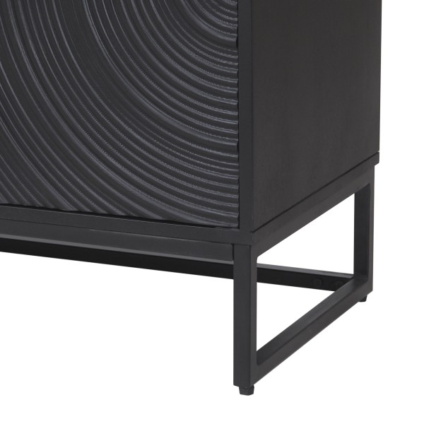 Modernes Design-Sideboard aus schwarzem Massivholz 170 cm - Radian