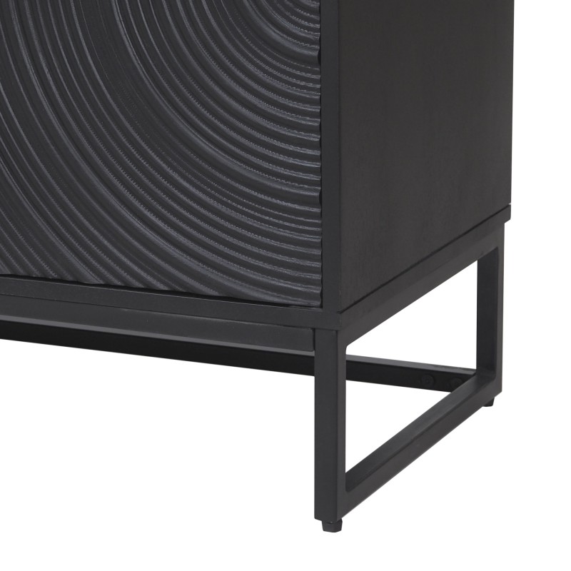 Modernes Design-Sideboard aus schwarzem Massivholz 170 cm - Radian