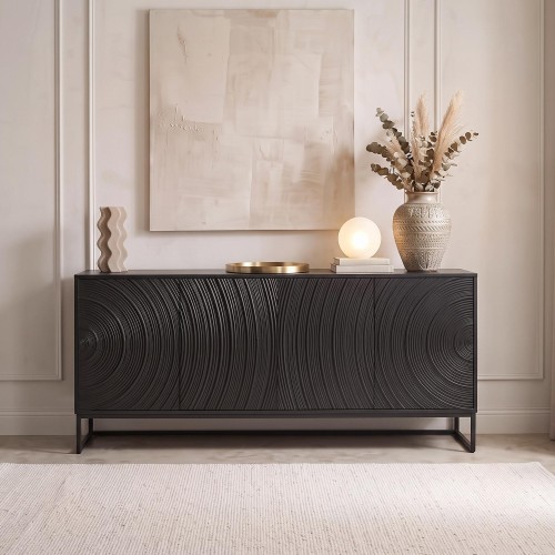 Modernes Design-Sideboard aus schwarzem Massivholz 170 cm - Radian