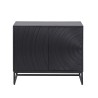 Modernes Designer-Sideboard aus schwarzem massivem Mangoholz - 85 cm - Radian