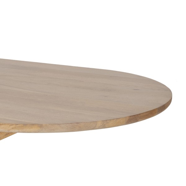Ovaler Esstisch aus Massivholz mit Mikado-Gestell 220 cm - Ivar