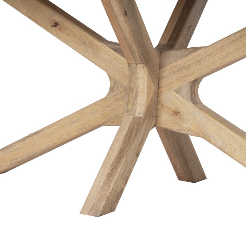 Ovaler Esstisch aus Massivholz mit Mikado-Gestell 220 cm - Ivar