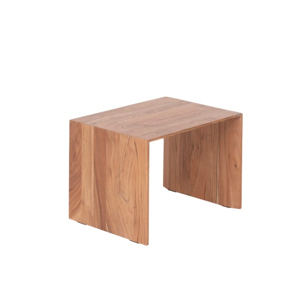 3er-Set Satztische aus naturfarbenem Massivholz - Mono