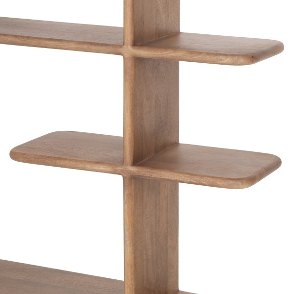 Design-Bücherregal aus naturfarbenem Massivholz 125 cm - Varda