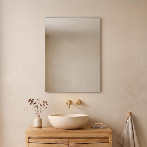 Rechteckiger Badezimmerspiegel 60 x 80 cm