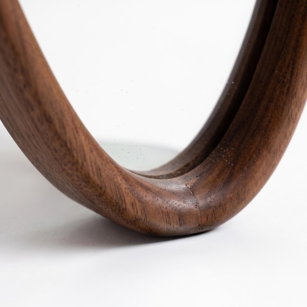 Design-Wandspiegel in organischer Form mit Massivholzrahmen 56 x 165 cm