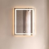 Badezimmerspiegel mit LED-Beleuchtung 60 x 80 cm