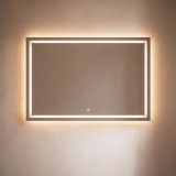 Großer Badezimmerspiegel mit LED-Beleuchtung 120 x 80 cm