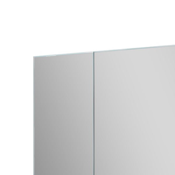 Badezimmerspiegelschrank mit dreiteiligem Spiegel und LED-Beleuchtung 120 x 75 cm