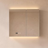 Badezimmerspiegelschrank mit LED-Beleuchtung 80 x 75 cm