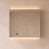 Badezimmerspiegelschrank mit LED-Beleuchtung 80 x 75 cm
