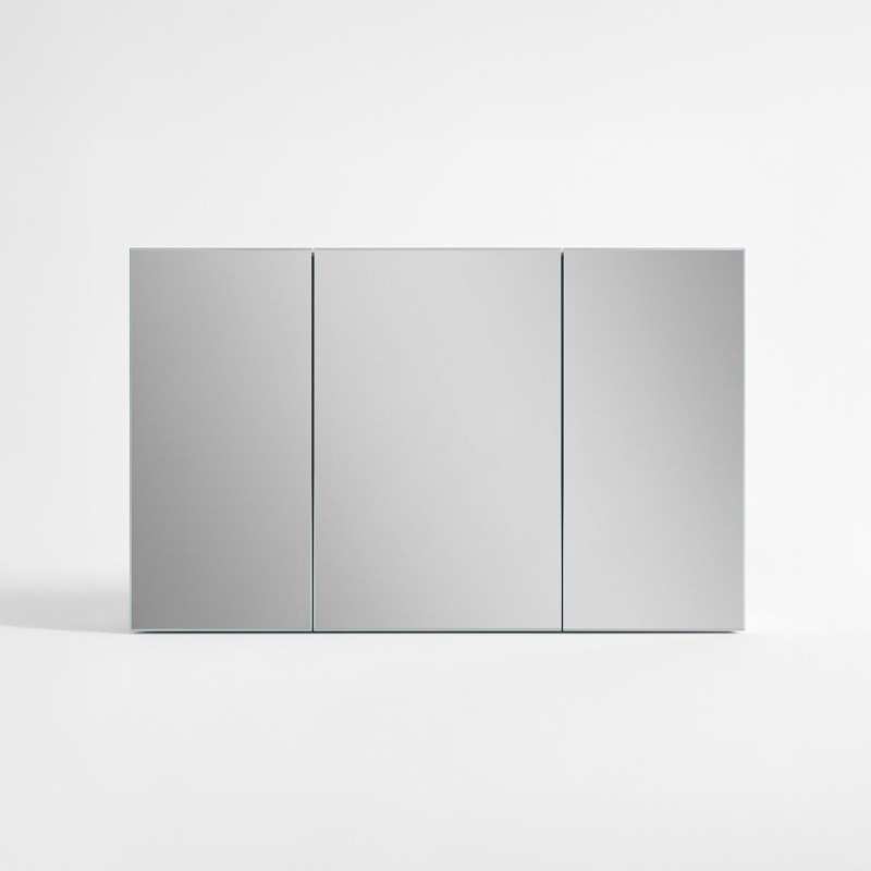 Badezimmerspiegelschrank mit dreiteiligem Spiegel 120 x 75 cm
