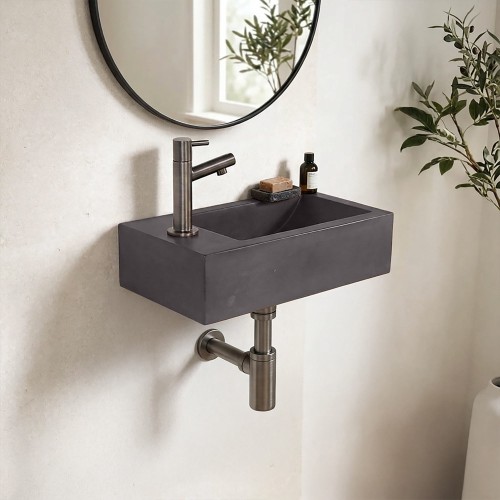 Kleines Wandwaschbecken aus Beton für das Gäste-WC - Core