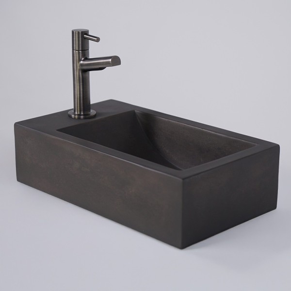 Kleines Wandwaschbecken aus Beton für das Gäste-WC - Core