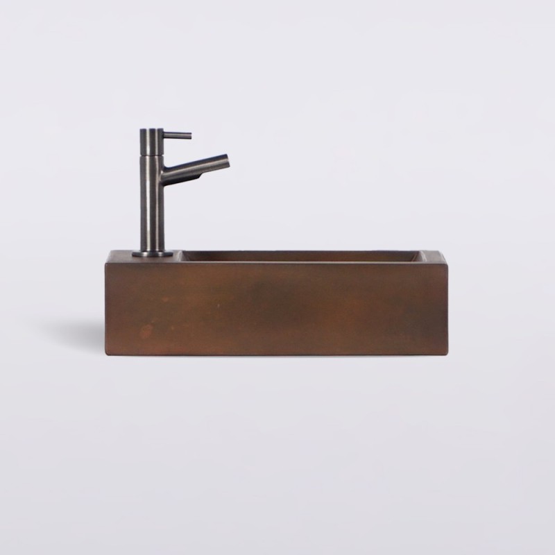 Kleines Wandwaschbecken aus Beton für das Gäste-WC - Core