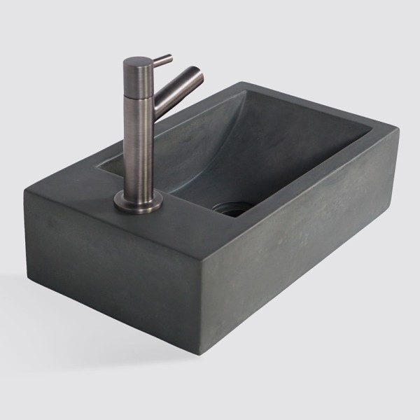 Kleines Wandwaschbecken aus Beton für das Gäste-WC - Core