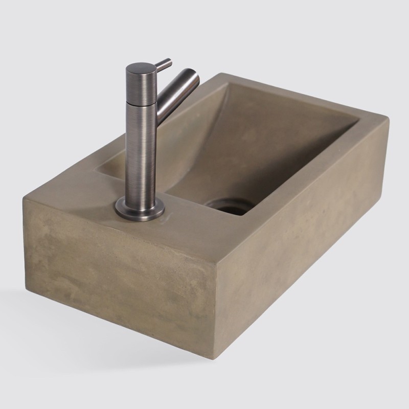 Kleines Wandwaschbecken aus Beton für das Gäste-WC - Core