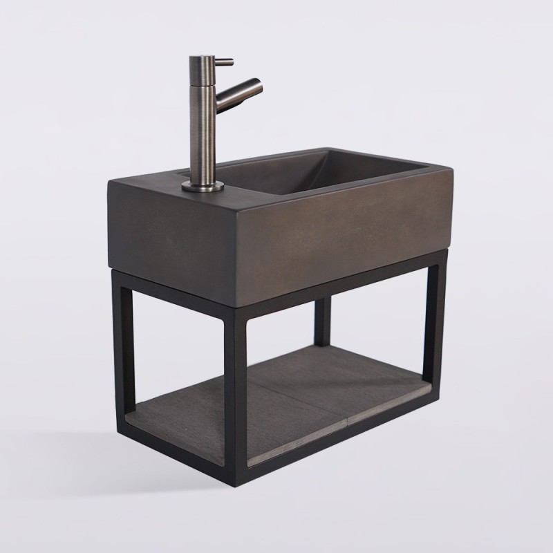 Handwaschbecken mit Handtuchhalter und Waschbecken aus Beton - Core