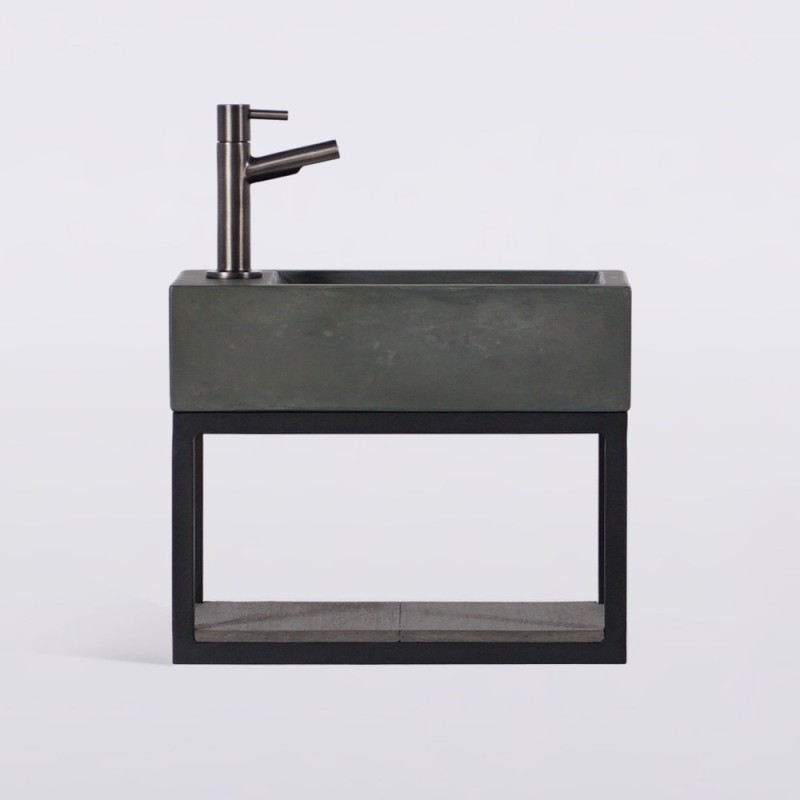 Handwaschbecken mit Handtuchhalter und Waschbecken aus Beton - Core