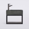 Handwaschbecken mit Handtuchhalter und Waschbecken aus Beton - Core