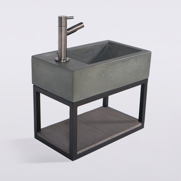 Handwaschbecken mit Handtuchhalter und Waschbecken aus Beton - Core