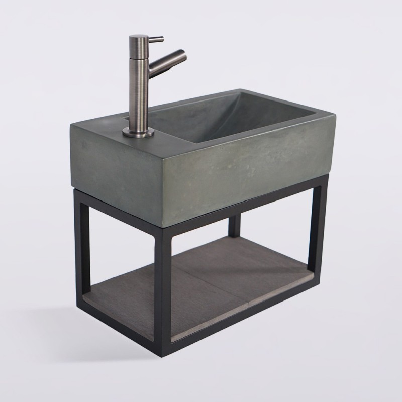 Handwaschbecken mit Handtuchhalter und Waschbecken aus Beton - Core