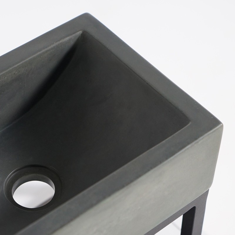 Handwaschbecken mit Handtuchhalter und Waschbecken aus Beton - Core