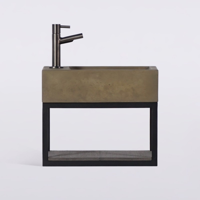 Handwaschbecken mit Handtuchhalter und Waschbecken aus Beton - Core