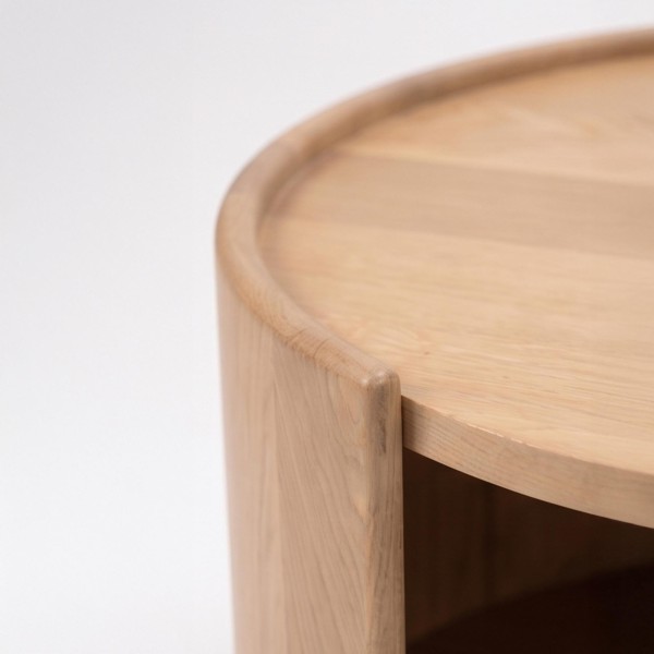 Design-Couchtisch aus massivem Eichenholz - Lago