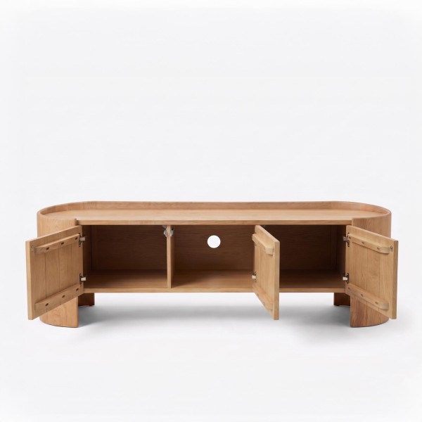 TV-Lowboard aus massivem Eichenholz 165 cm - Lago