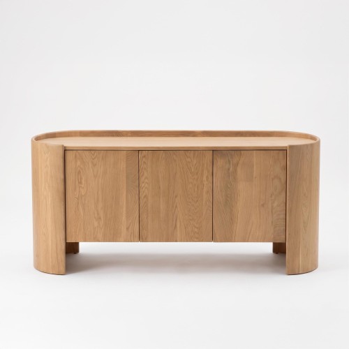Sideboard aus massivem Eichenholz mit 3 Türen 165 cm - Lago