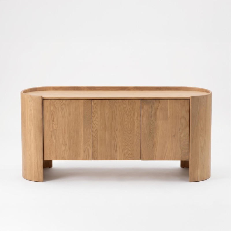 Sideboard aus massivem Eichenholz mit 3 Türen 165 cm - Lago