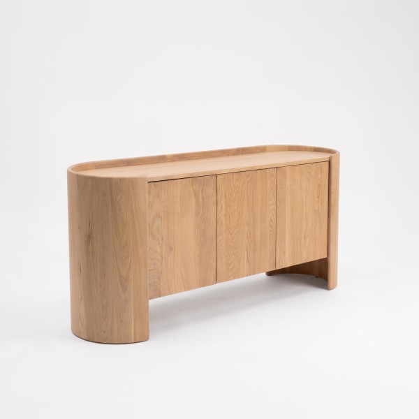 Sideboard aus massivem Eichenholz mit 3 Türen 165 cm - Lago