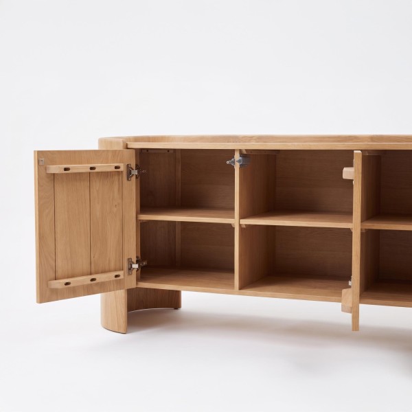 Sideboard aus massivem Eichenholz mit 3 Türen 165 cm - Lago