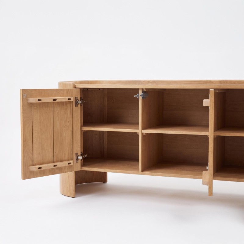 Sideboard aus massivem Eichenholz mit 3 Türen 165 cm - Lago