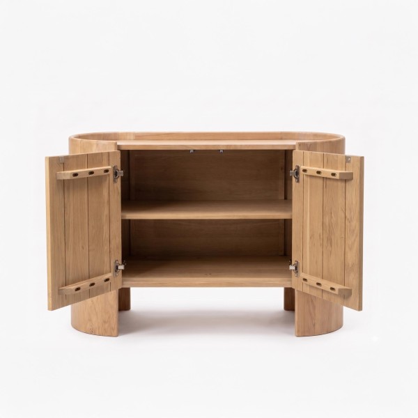 Sideboard aus massivem Eichenholz mit 2 Türen 110 cm - Lago