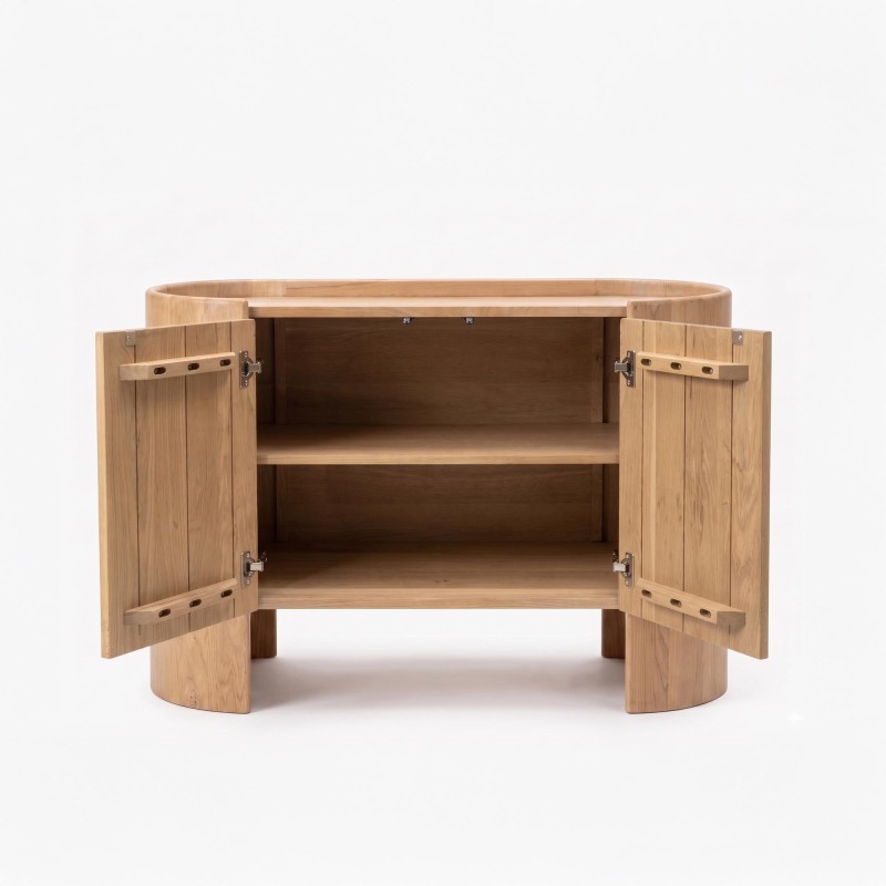 Sideboard aus massivem Eichenholz mit 2 Türen 110 cm - Lago