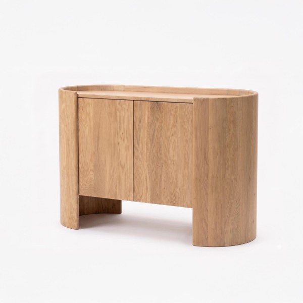 Sideboard aus massivem Eichenholz mit 2 Türen 110 cm - Lago