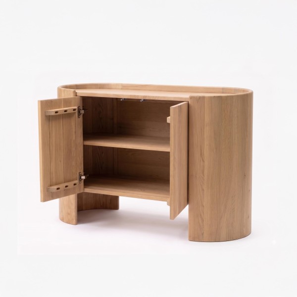 Sideboard aus massivem Eichenholz mit 2 Türen 110 cm - Lago
