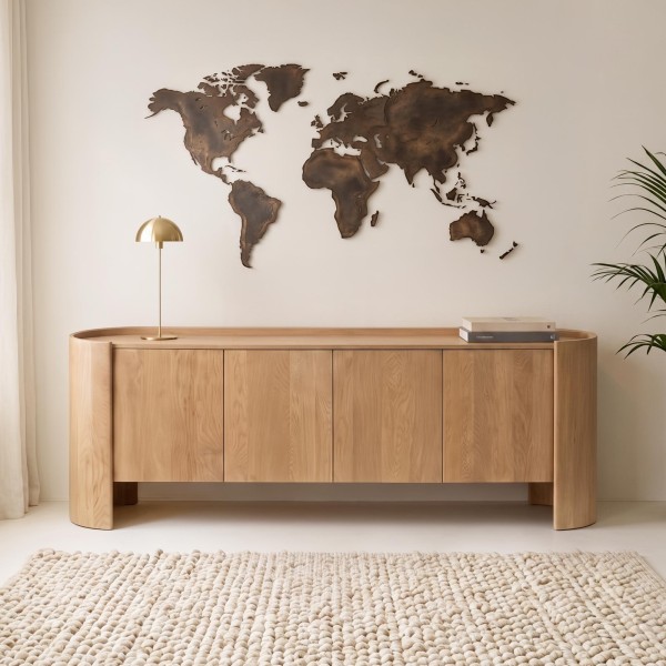 Sideboard aus massivem Eichenholz 210 cm - Lago