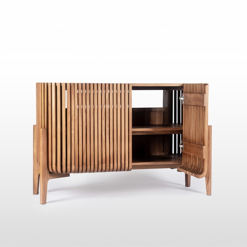 Badezimmermöbel aus massivem Teakholz 120 cm - Avani