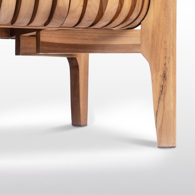 Badezimmermöbel aus massivem Teakholz 120 cm - Avani
