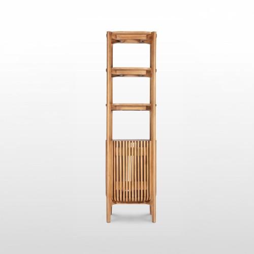 Badezimmer-Hochschrank aus massivem Teakholz - Avani