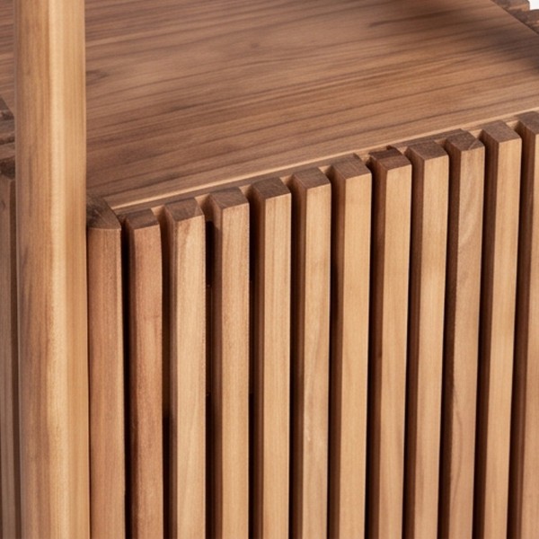 Badezimmer-Hochschrank aus massivem Teakholz - Avani