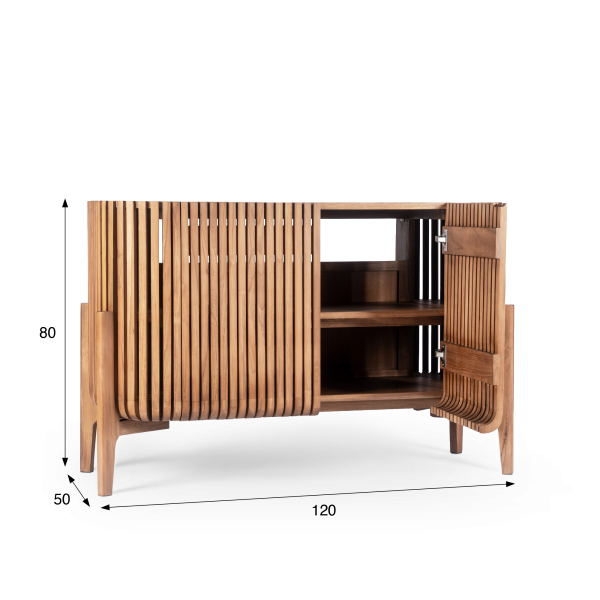 Badezimmermöbel aus massivem Teakholz 120 cm - Avani