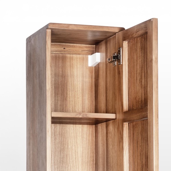 Hängender Badezimmer-Hochschrank aus massivem Teakholz - Rhea