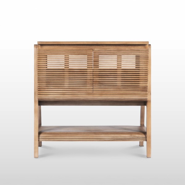 Badezimmermöbel aus massivem Teakholz 80 cm - Anika