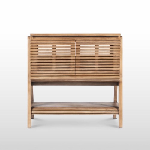 Badezimmermöbel aus massivem Teakholz 80 cm - Anika